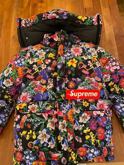 gucci x the north face floral puffer jacket